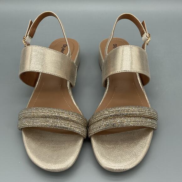 NEW Style & Co Women’s Selbiee Slingback Dress Sandals Silver Size 8M - Picture 3 of 10
